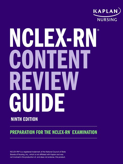 Title details for NCLEX-RN Content Review Guide by Kaplan Nursing - Wait list